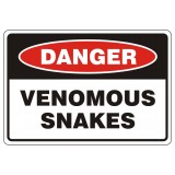 Danger Venomous Snakes Stickers Mixed Sizes (8) 